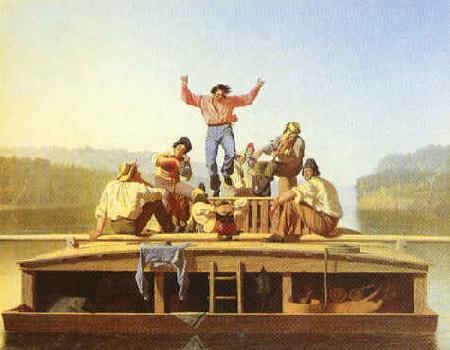 George Caleb Bingham The Jolly Flatboatmen France oil painting art